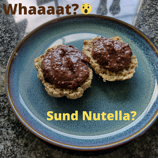 Sund Nutella opskrift med dadler og bønner.