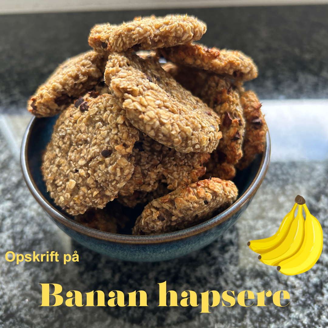 Sunde banan cookies opskrift.