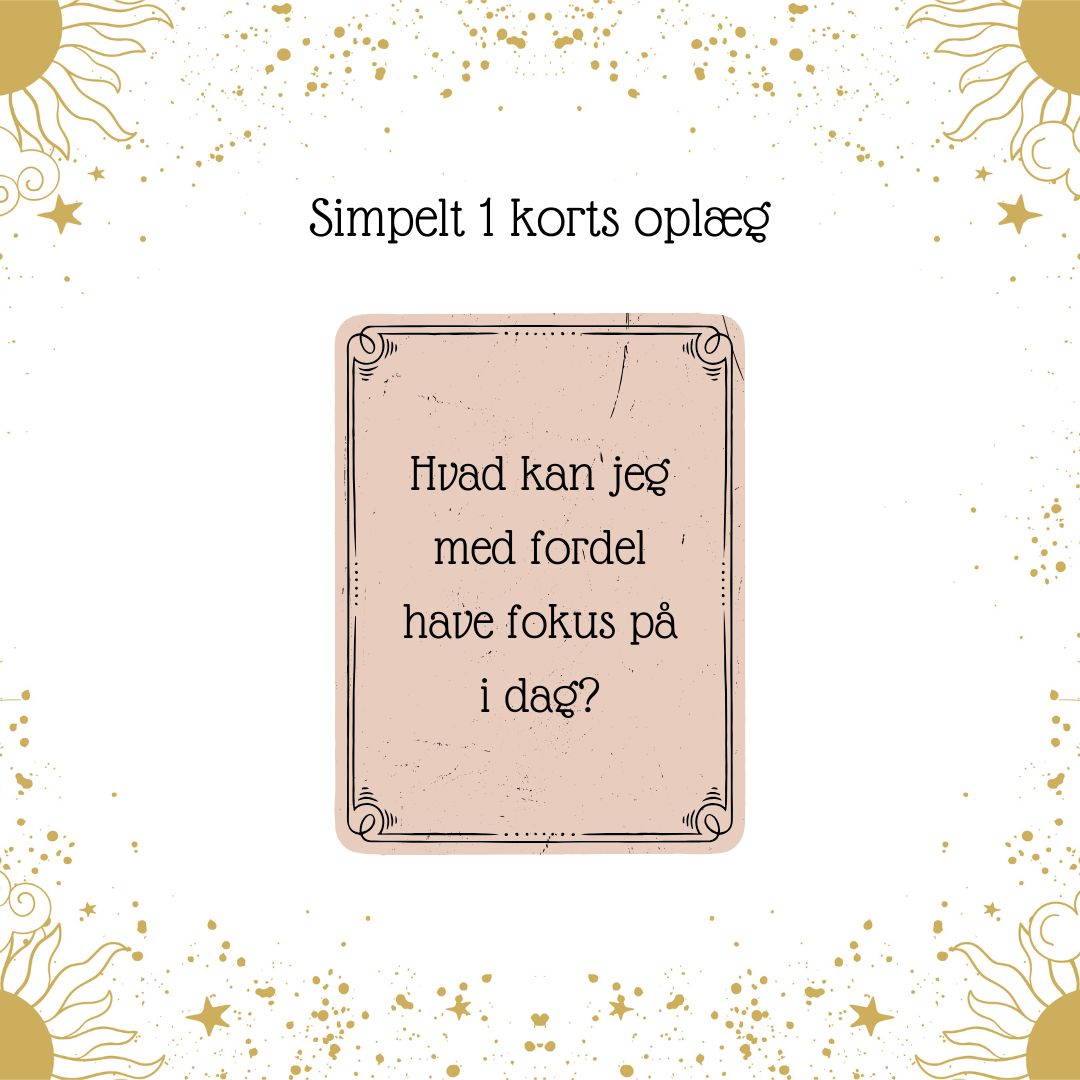 simpelt 1 korts oplæg med orakelkort