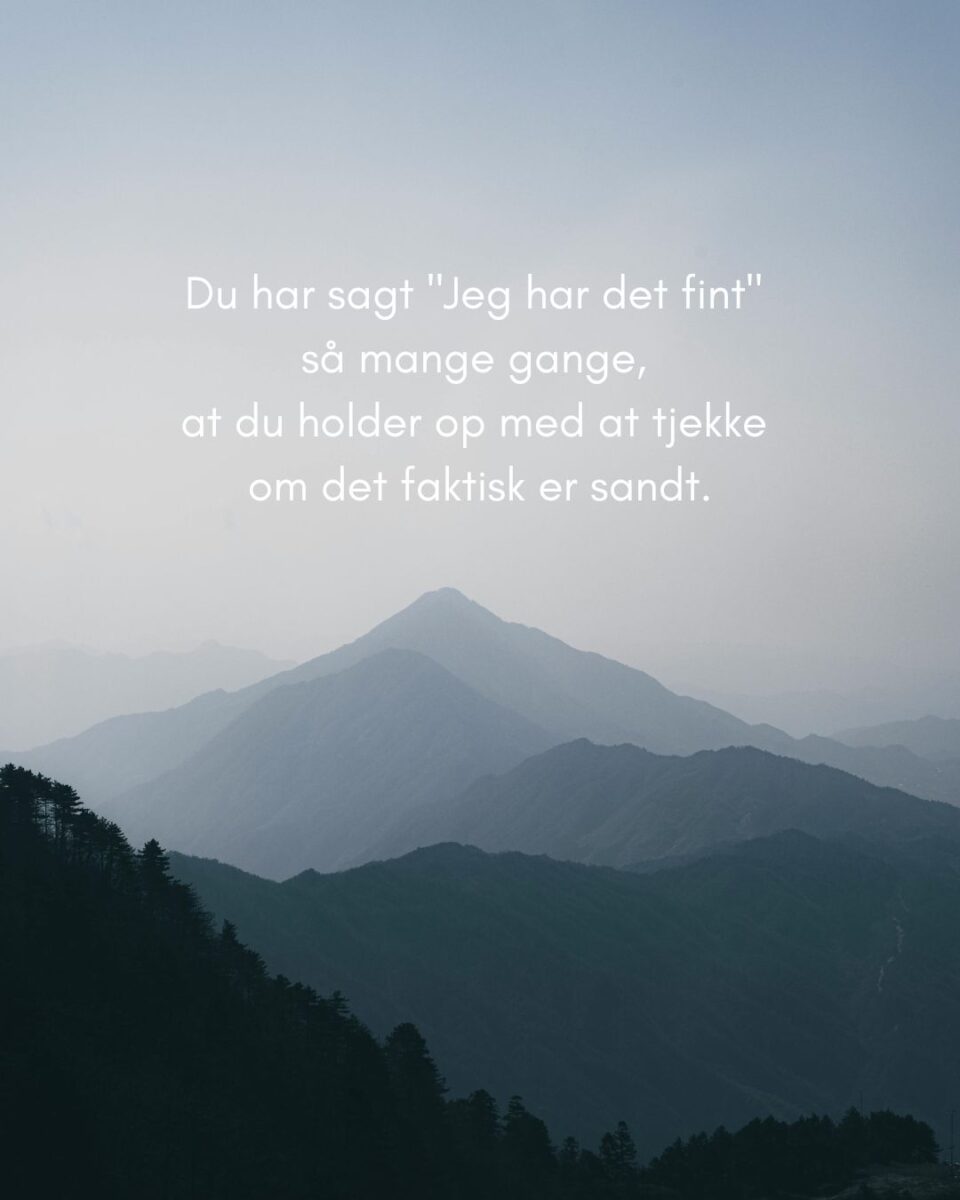 Jeg har det fint.